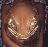 Roman - Gold Mesh Top