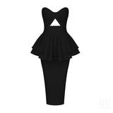Marilyn Ruffle Dress (Black)