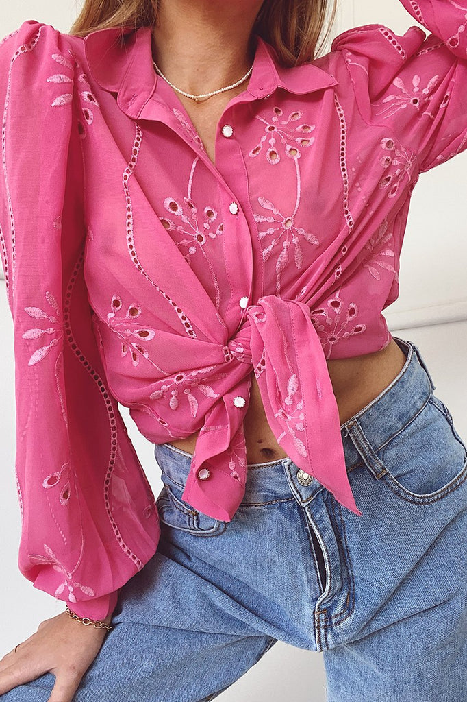 Phoebe Blouse/Shirt (Pink)