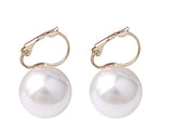 Simple Gold Pearl Earrings