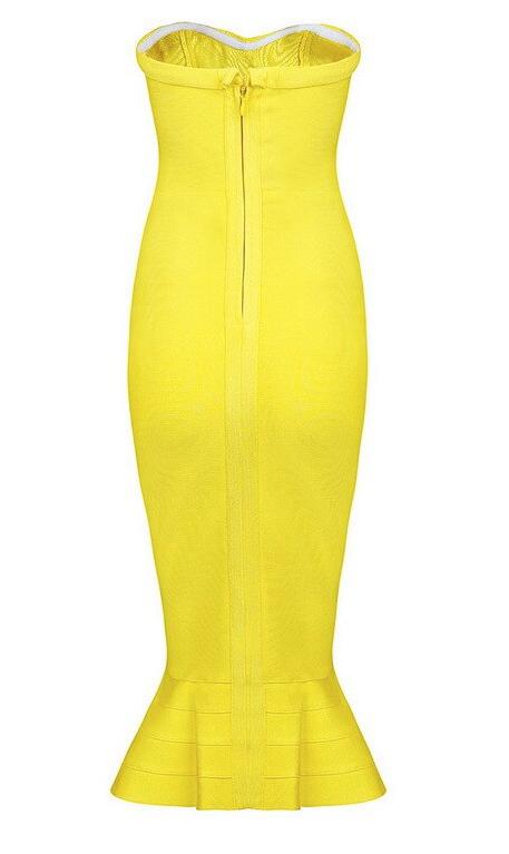 Cognac Dress | Yellow