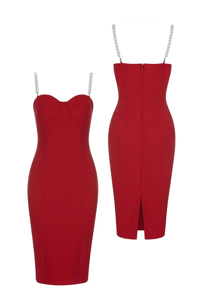 Power Red Pearl Dress