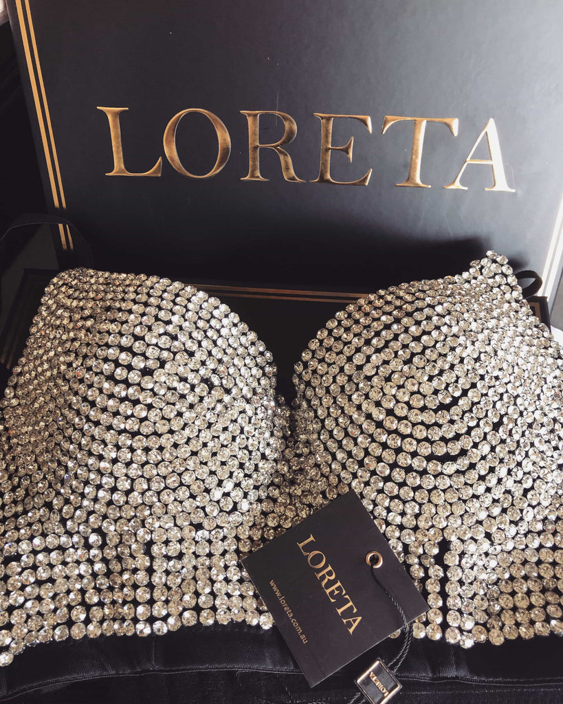 Pearl Bustier Corset Encrusted with Crystals – LORETA