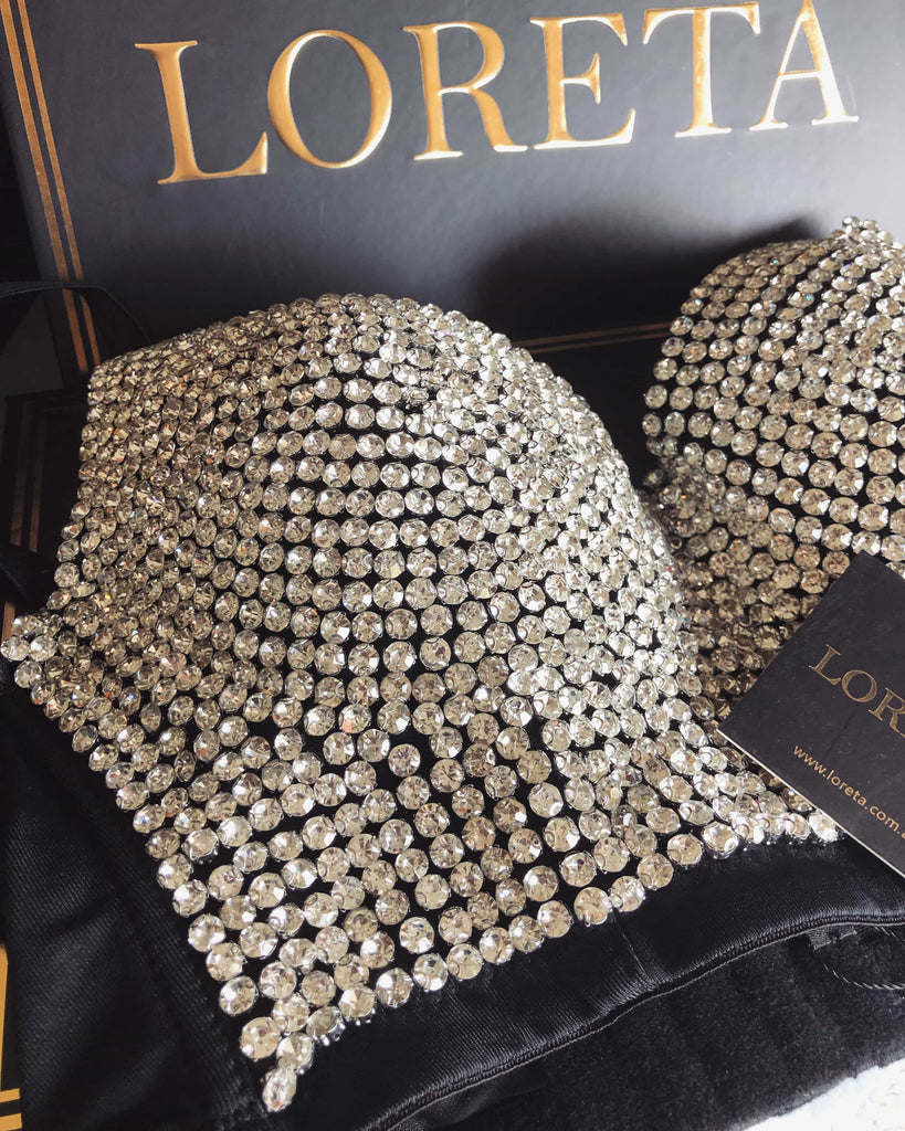 Pearl Bustier Corset Encrusted with Crystals – LORETA