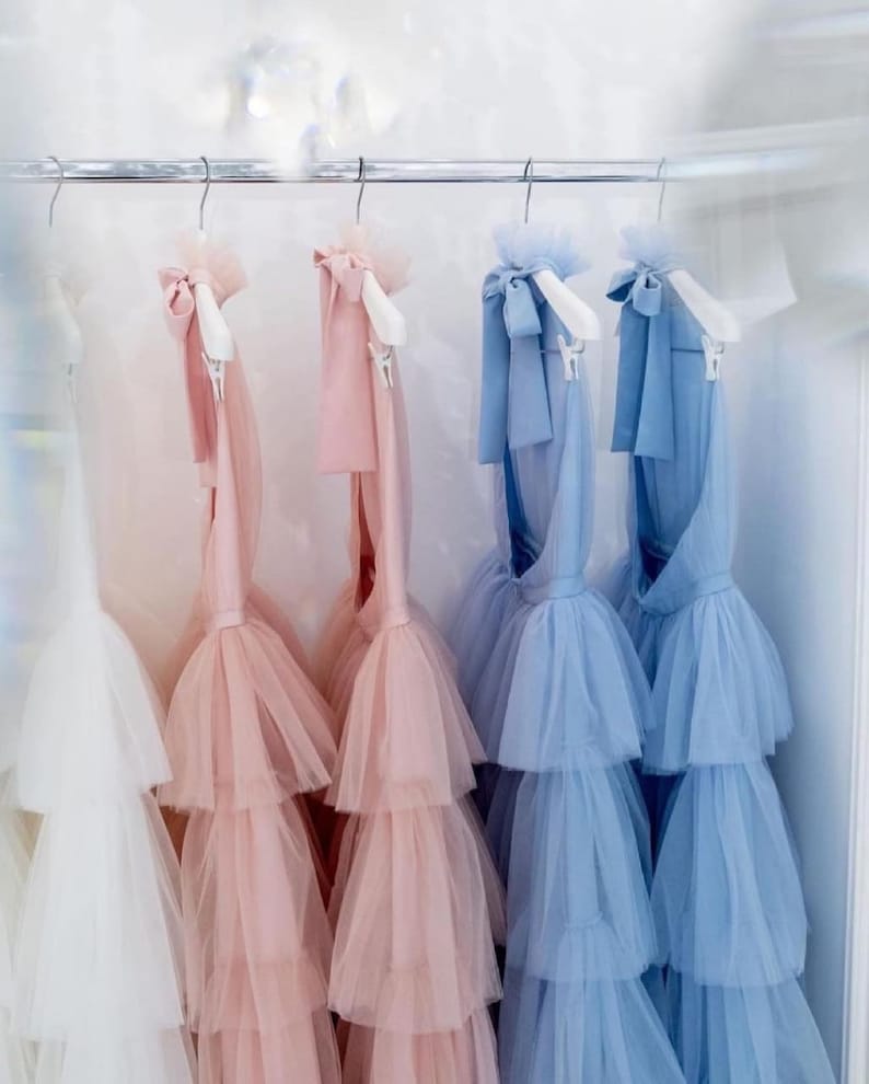 Soft Petal Tulle Dress (Blush)