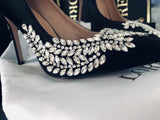 Blushing Gemstone Heels (Black)