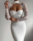 Glam Lace Dress | White
