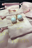 Simple Gold Pearl Earrings